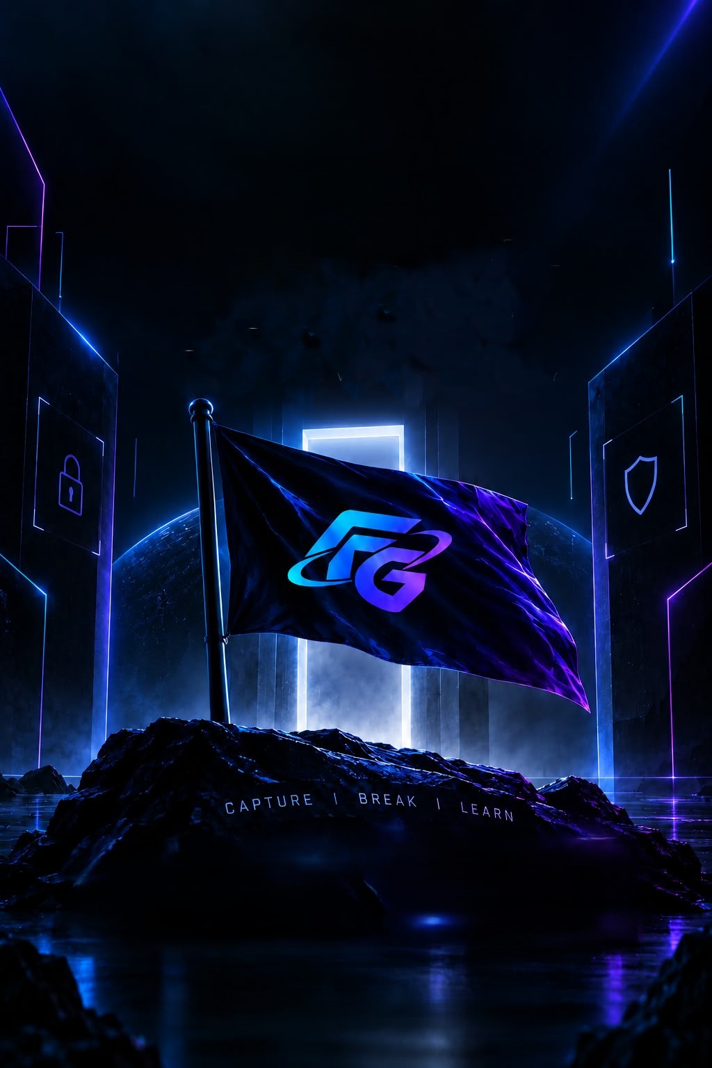 Evil Trust CTF event artwork with the FerroGlyph flag
